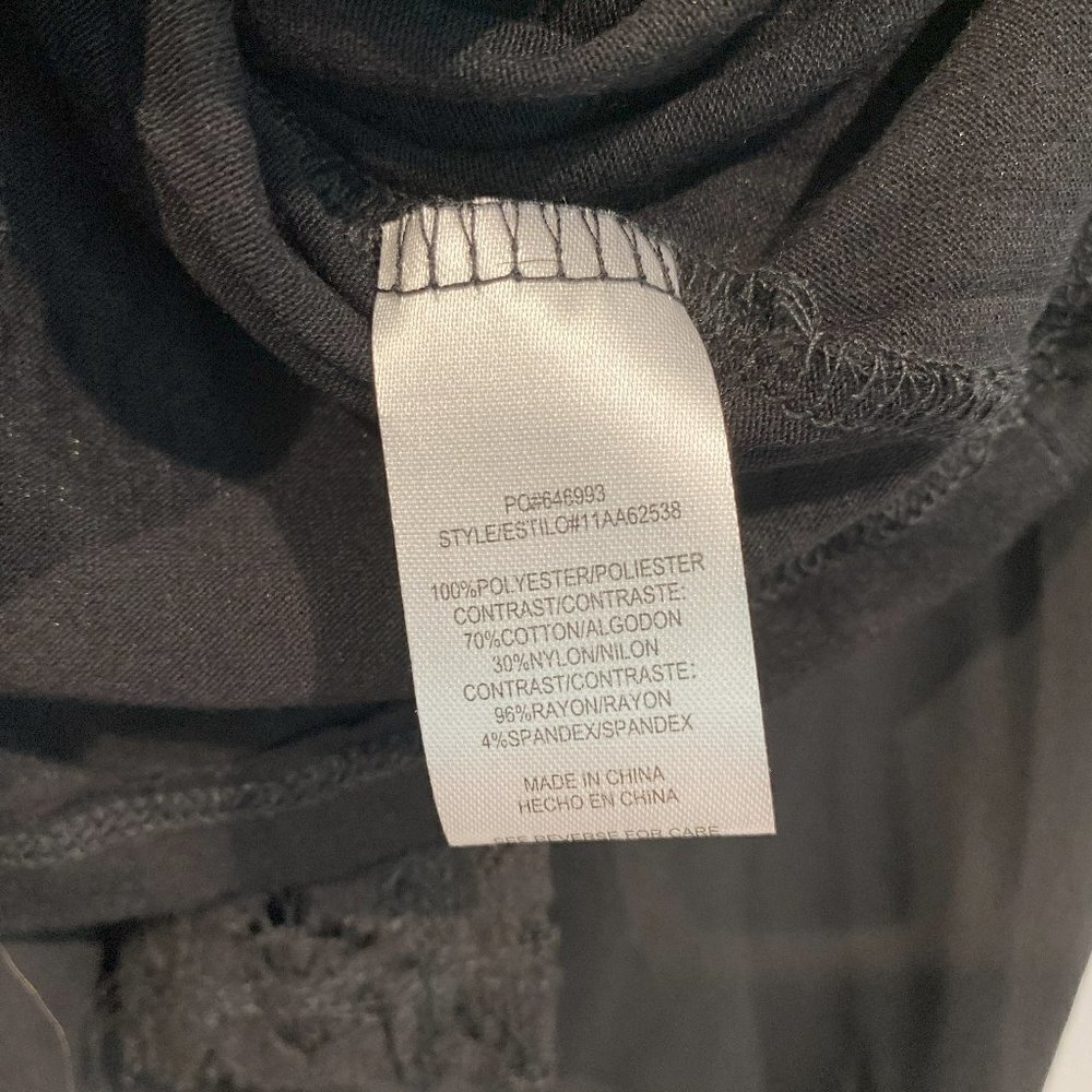 Heartsoul Black Lace Two Layer Blouse - Size Small - Picture 7 of 7